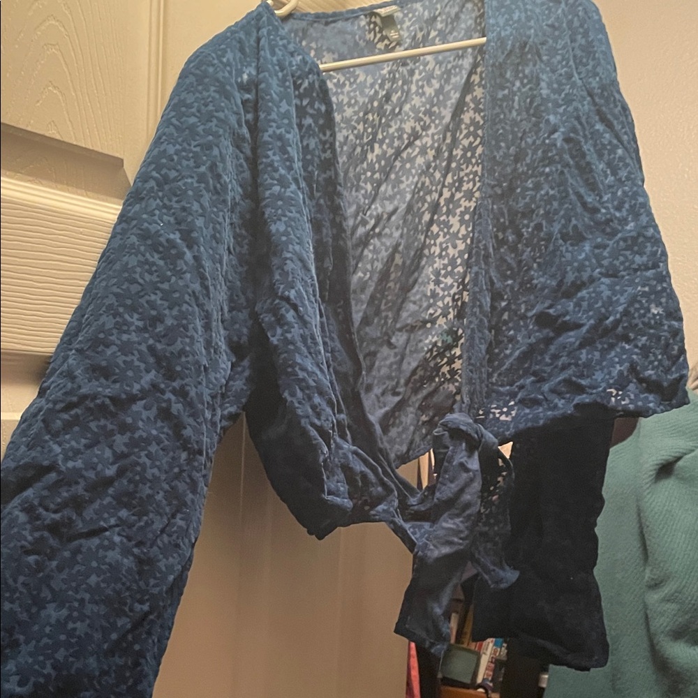 Wild Fable Deep Blue Patterned Wrap